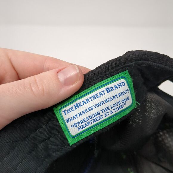 Idaho Heartbeat Snapback Hat Black One Size Adjustable Embroidered 6 Panel - Picture 8 of 8